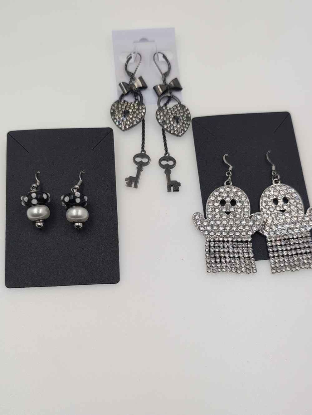 Betsey Johnson Spooky Glam & Gothic Romance Earring Bundle - Set of 3 EB1